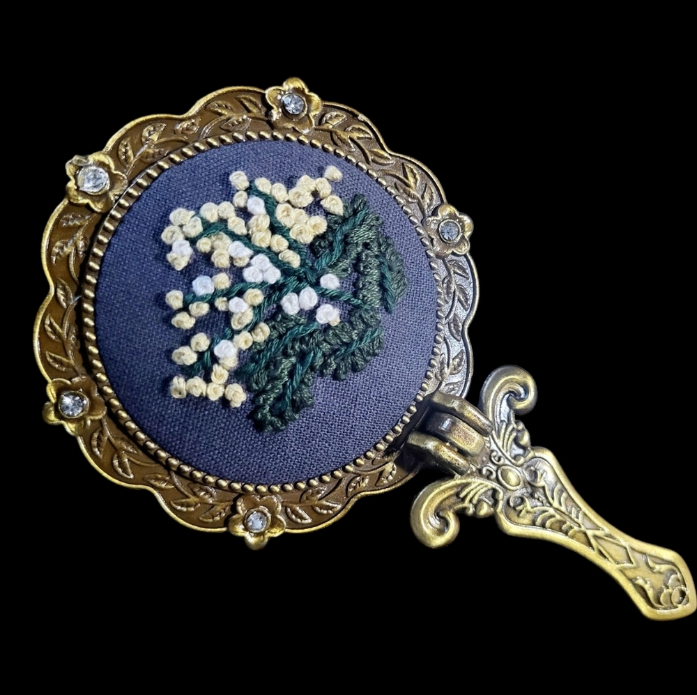 Hale Finery Doreen Collection Hand Embroidered Foldable Mirror